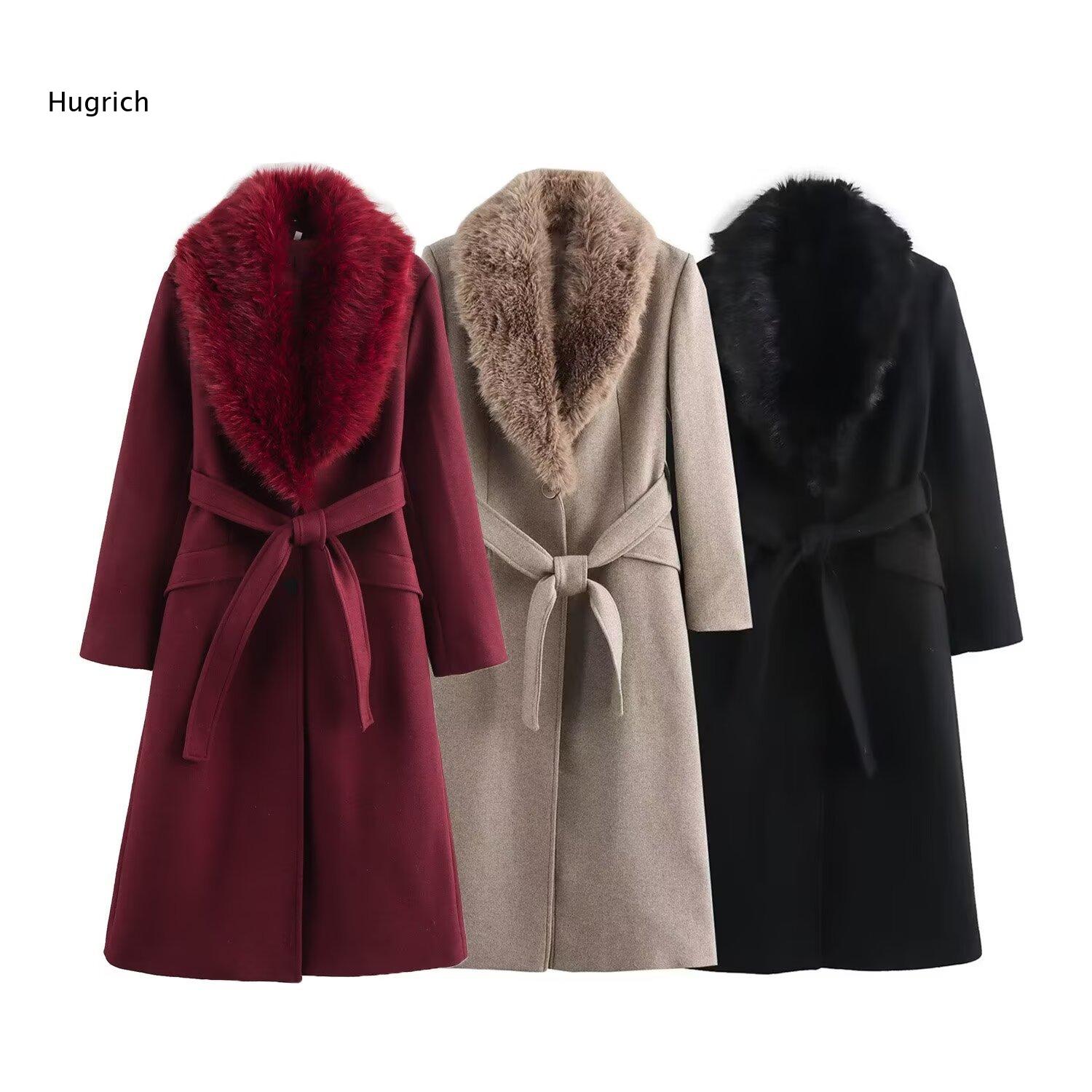 Wool Coat Peacoat - Manteau long élégant pour femme en
