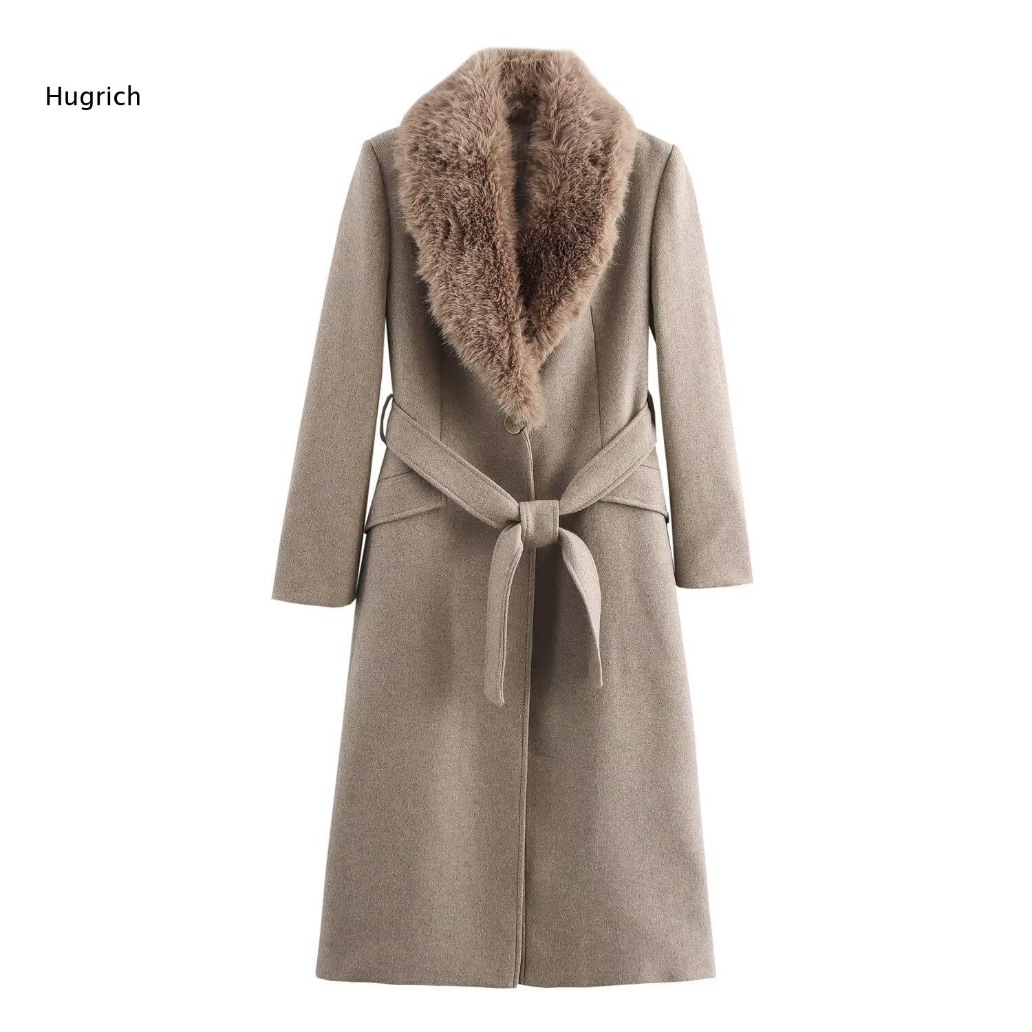 Manteau long élégant pour femm - Wool Coat Peacoat avis et prix