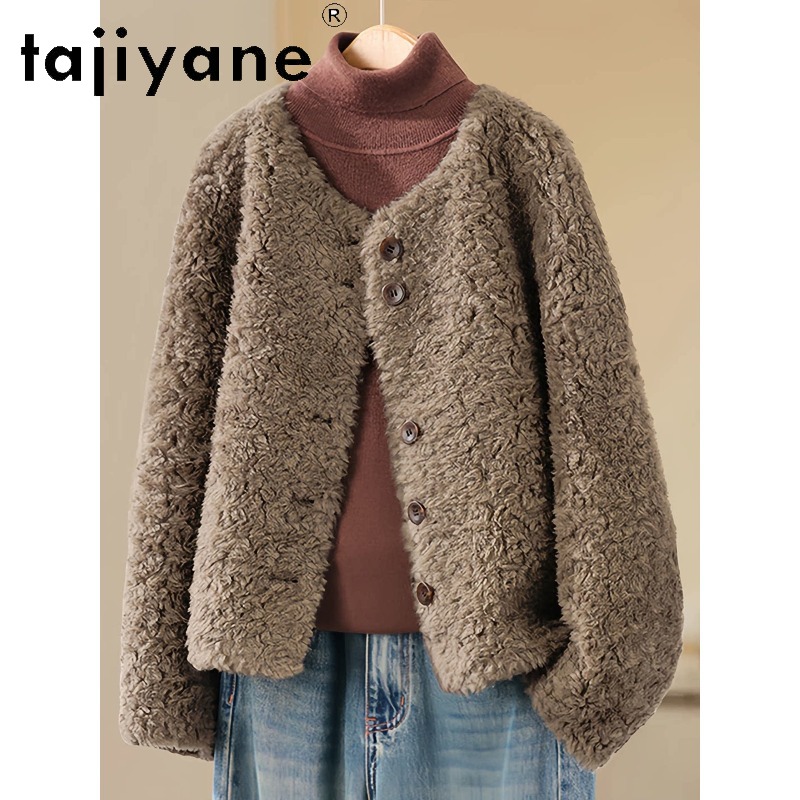 TAJIYANE Manteau en vraie four - Wool Coat Peacoat avis et prix