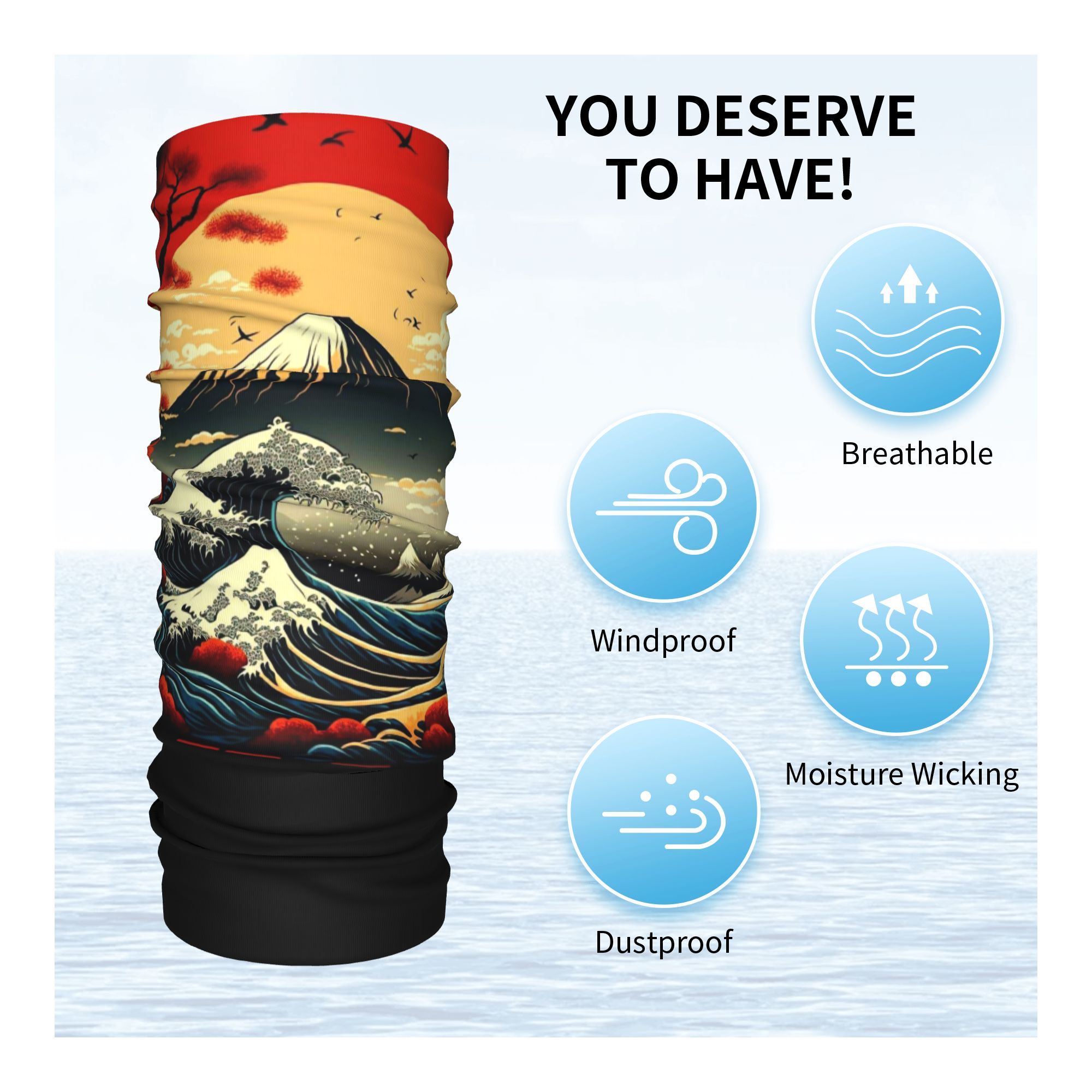Le Bandana La Grande Vague de  - Neck Gaiter Fleece avis et prix