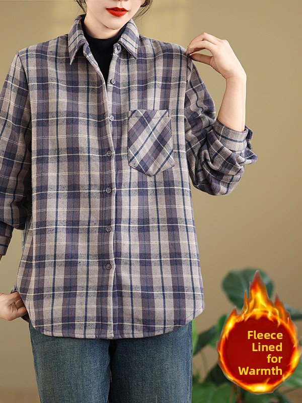 Chemise à manches longues en f - Flannel Shirt Lined avis et prix