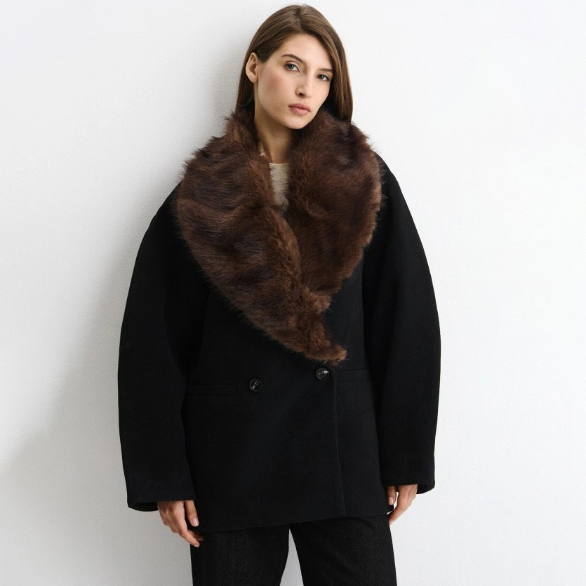 Manteau en laine surdimensionn - Wool Coat Peacoat avis et prix